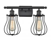 Innovations Lighting 516-2W-BK-CE513-BK-LED - Barrington - 2 Light - 16 inch - Matte Black - Bath Vanity Light