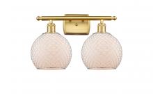 Innovation Lighting 516-2W-SG-G121-8CSN-LED - Farmhouse Chicken Wire - 2 Light - 18 inch - Satin Gold - Bath Vanity Light