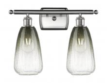 Innovation Lighting 516-2W-SN-G480-6SL - Brookhaven Almond - 2 Light - 16 inch - Brushed Satin Nickel - Bath Vanity Light