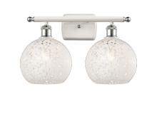 Innovation Lighting 516-2W-WPC-G1216-8WM - White Mouchette - 2 Light - 18 inch - White Polished Chrome - Bath Vanity Light