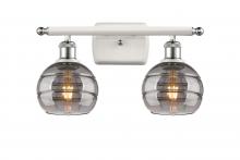 Innovation Lighting 516-2W-WPC-G556-6SM - Rochester - 2 Light - 16 inch - White Polished Chrome - Bath Vanity Light