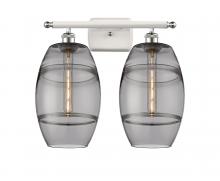 Innovation Lighting 516-2W-WPC-G557-8SM - Vaz - 2 Light - 18 inch - White Polished Chrome - Bath Vanity Light