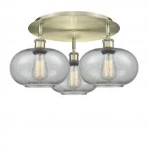 Innovation Lighting 516-3C-AB-G247 - Gorham - 3 Light - 21 inch - Antique Brass - Flush Mount
