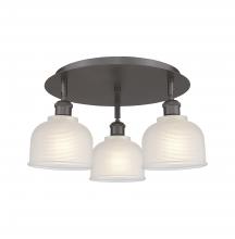 Innovation Lighting 516-3C-OB-G411 - Dayton - 3 Light - 17 inch - Oil Rubbed Bronze - Flush Mount