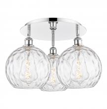 Innovation Lighting 516-3C-PC-G1215-10 - Athens Water Glass - 3 Light - 22 inch - Polished Chrome - Flush Mount