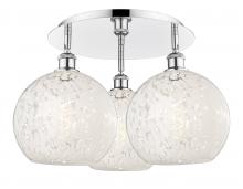 Innovation Lighting 516-3C-PC-G1216-10WM - White Mouchette - 3 Light - 22 inch - Polished Chrome - Flush Mount