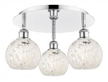 Innovation Lighting 516-3C-PC-G1216-6WM - White Mouchette - 3 Light - 18 inch - Polished Chrome - Flush Mount