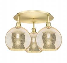 Innovation Lighting 516-3C-SG-G128-10 - Athens - 3 Light - 22 inch - Satin Gold - Flush Mount