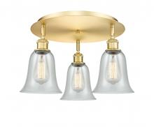 Innovation Lighting 516-3C-SG-G2812 - Hanover - 3 Light - 18 inch - Satin Gold - Flush Mount
