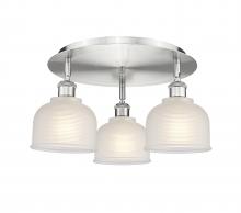 Innovation Lighting 516-3C-SN-G411 - Dayton - 3 Light - 17 inch - Satin Nickel - Flush Mount