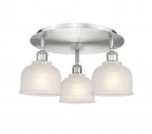 Innovations Lighting 516-3C-SN-G411 - Dayton - 3 Light - 17 inch - Satin Nickel - Flush Mount