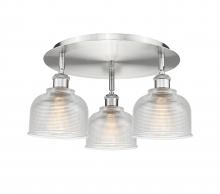 Innovation Lighting 516-3C-SN-G412 - Dayton - 3 Light - 17 inch - Satin Nickel - Flush Mount