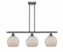 Innovation Lighting 516-3I-BK-G121-8CBK-LED - Farmhouse Chicken Wire - 3 Light - 36 inch - Matte Black - Cord hung - Island Light