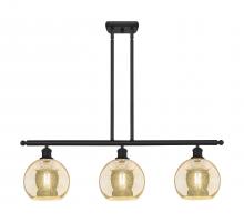 Innovation Lighting 516-3I-BK-G128-8 - Athens - 3 Light - 36 inch - Matte Black - Cord hung - Island Light
