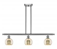 Innovation Lighting 516-3I-SN-G128-6 - Athens - 3 Light - 36 inch - Brushed Satin Nickel - Cord hung - Island Light