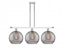 Innovation Lighting 516-3I-WPC-G1213-12SM - Athens Deco Swirl - 3 Light - 39 inch - White Polished Chrome - Cord hung - Island Light