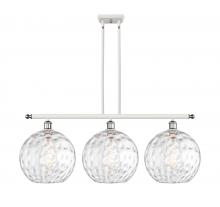 Innovation Lighting 516-3I-WPC-G1215-12 - Athens Water Glass - 3 Light - 39 inch - White Polished Chrome - Stem Hung - Island Light