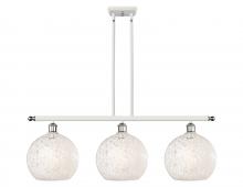 Innovation Lighting 516-3I-WPC-G1216-10WM - White Mouchette - 3 Light - 37 inch - White Polished Chrome - Stem Hung - Island Light