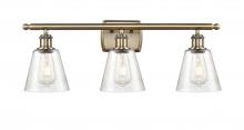 Innovation Lighting 516-3W-AB-G454 - Caton - 3 Light - 25 inch - Antique Brass - Bath Vanity Light
