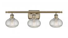 Innovation Lighting 516-3W-AB-G555-6CL - Ithaca - 3 Light - 26 inch - Antique Brass - Bath Vanity Light