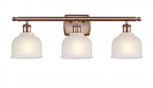 Innovation Lighting 516-3W-AC-G411-LED - Dayton - 3 Light - 26 inch - Antique Copper - Bath Vanity Light