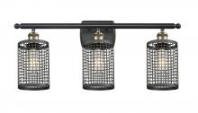 Innovation Lighting 516-3W-BAB-M18-BK - Nestbrook - 3 Light - 25 inch - Black Antique Brass - Bath Vanity Light