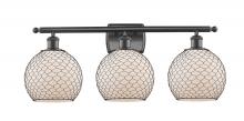 Innovation Lighting 516-3W-OB-G121-8CBK - Farmhouse Chicken Wire - 3 Light - 28 inch - Oil Rubbed Bronze - Bath Vanity Light