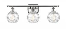 Innovations Lighting 516-3W-SN-G1213-6 - Athens Deco Swirl - 3 Light - 26 inch - Brushed Satin Nickel - Bath Vanity Light