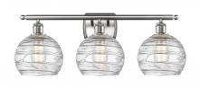 Innovations Lighting 516-3W-SN-G1213-8 - Athens Deco Swirl - 3 Light - 28 inch - Brushed Satin Nickel - Bath Vanity Light