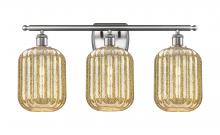 Innovation Lighting 516-3W-SN-G460-7ME - Preston Cylinder - 3 Light - 27 inch - Brushed Satin Nickel - Bath Vanity Light