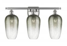 Innovation Lighting 516-3W-SN-G484-7SL - Brookhaven Flute - 3 Light - 27 inch - Brushed Satin Nickel - Bath Vanity Light