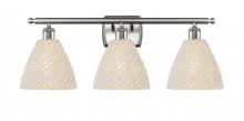 Innovation Lighting 516-3W-SN-NBD-75-NAT - Bristol Natural - 3 Light - 28 inch - Brushed Satin Nickel - Bath Vanity Light