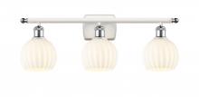 Innovation Lighting 516-3W-WPC-G1217-6WV - White Venetian - 3 Light - 26 inch - White Polished Chrome - Bath Vanity Light