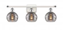 Innovation Lighting 516-3W-WPC-G556-6SM - Rochester - 3 Light - 26 inch - White Polished Chrome - Bath Vanity Light