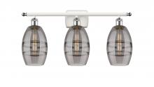Innovation Lighting 516-3W-WPC-G557-6SM - Vaz - 3 Light - 26 inch - White Polished Chrome - Bath Vanity Light