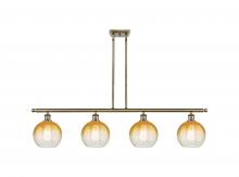 Innovation Lighting 516-4I-AB-G483-8AM - Brookhaven Globe - 4 Light - 48 inch - Antique Brass - Stem Hung - Island Light