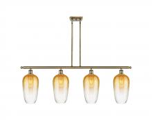 Innovation Lighting 516-4I-AB-G484-7AM - Brookhaven Flute - 4 Light - 48 inch - Antique Brass - Stem Hung - Island Light