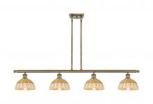 Innovation Lighting 516-4I-AB-NBD2-9-NAT - Bristol Natural II - 4 Light - 48 inch - Antique Brass - Stem Hung - Island Light