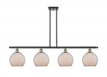 Innovation Lighting 516-4I-BAB-G121-8CBK - Farmhouse Chicken Wire 4 Light Island Light