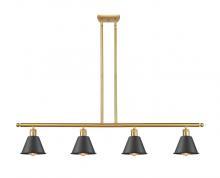 Innovation Lighting 516-4I-SG-M8-BK-LED - Smithfield - 4 Light - 48 inch - Satin Gold - Cord hung - Island Light