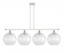 Innovation Lighting 516-4I-WPC-G1215-12 - Athens Water Glass - 4 Light - 50 inch - White Polished Chrome - Stem Hung - Island Light