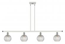 Innovations Lighting 516-4I-WPC-G122C-6CL - Athens - 4 Light - 48 inch - White Polished Chrome - Cord hung - Island Light