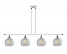 Innovations Lighting 516-4I-WPC-G125-8-LED - Athens - 4 Light - 48 inch - White Polished Chrome - Cord hung - Island Light