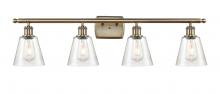 Innovation Lighting 516-4W-AB-G454 - Caton - 4 Light - 35 inch - Antique Brass - Bath Vanity Light