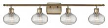 Innovation Lighting 516-4W-AB-G555-6CL - Ithaca - 4 Light - 36 inch - Antique Brass - Bath Vanity Light