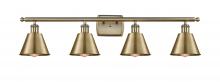 Innovation Lighting 516-4W-AB-M8 - Smithfield - 4 Light - 37 inch - Antique Brass - Bath Vanity Light
