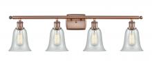 Innovation Lighting 516-4W-AC-G2812-LED - Hanover - 4 Light - 36 inch - Antique Copper - Bath Vanity Light
