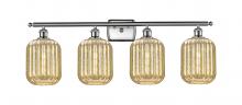 Innovation Lighting 516-4W-SN-G460-7ME - Preston Cylinder - 4 Light - 37 inch - Brushed Satin Nickel - Bath Vanity Light
