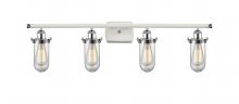 Innovation Lighting 516-4W-WPC-CE231-CL - Kingsbury - 4 Light - 34 inch - White Polished Chrome - Bath Vanity Light