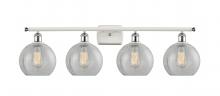 Innovations Lighting 516-4W-WPC-G125-8 - Athens - 4 Light - 38 inch - White Polished Chrome - Bath Vanity Light